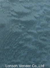 Dicelup A Grade Sapele Pommele 7053 Warna Biru Veneer Kayu Penggunaan Dekorasi Interior