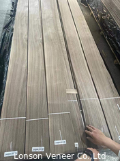 0.42mm American Walnut Wood Veneer 14cm Lebar Panel B Grade Untuk Furnitur