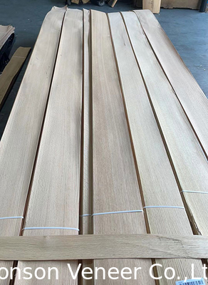 Panjang 250cm Red Oak Wood Veneer 12cm Lebar AA Grade Ketebalan 0,5mm