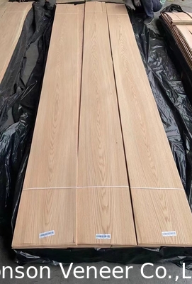 Red Oak Wood Veneer, Panel AAA Grade Ketebalan 0,5mm, barang dalam stok