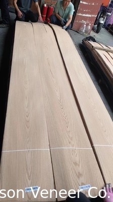 Red Oak Wood Veneer, Panel AAA Grade Ketebalan 0,5mm, barang dalam stok
