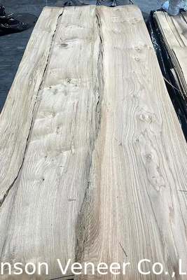 1.2mm Eropa Putih Oak Veneer Panel Knoty Grade Harga super terjangkau