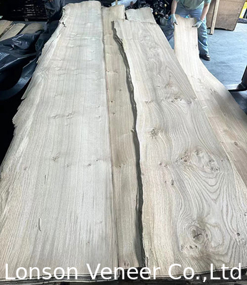 1.2mm Eropa Putih Oak Veneer Panel Knoty Grade Harga super terjangkau
