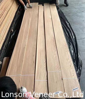 Half Crown Cut American Red Oak Veneer Panel Perabotan Pintu Kelas AA