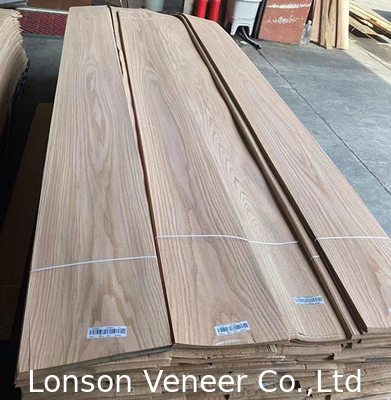 Crown Cut Red Oak Veneer Panel 0.5mm Kayu Veneer AA Kelas Pintu Furnitur