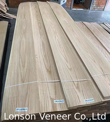 Crown Cut Red Oak Veneer Panel 0.5mm Kayu Veneer AA Kelas Pintu Furnitur