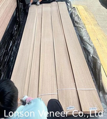 High Quality Red Oak Wood Veneer, Panel AAAGrade, Ketebalan 0,5mm,