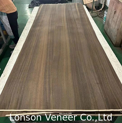 0.5mm Separuh Potongan Asap Kayu Oak Eropa Veneer 250cm Panjang Untuk Furnitur