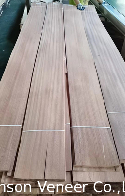 1MM Furniture Sapele Wood Veneer Sapelli Flat Cut Panel Kelas AA