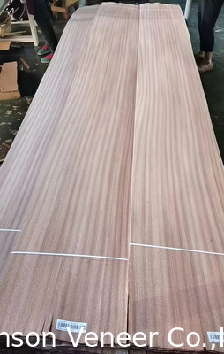 1MM Furniture Sapele Wood Veneer Sapelli Flat Cut Panel Kelas AA