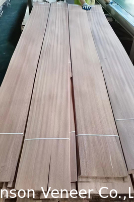 1MM sapele Kayu Veneer Sapelli Flat Cut Panel AA Kelas Furnitur Pintu