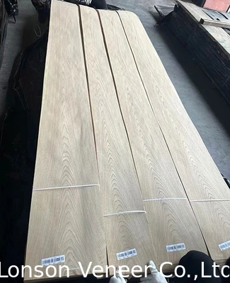 Natural 0.4mm American White Oak Veneer 10mm Lebar Terapkan pada Lapisan
