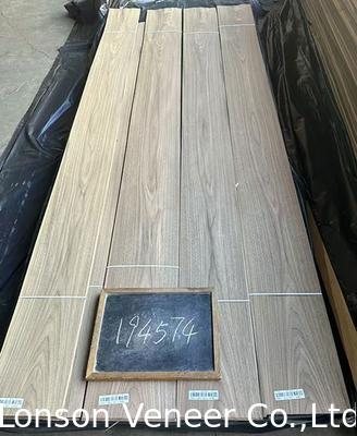 Crown Cut American Walnut Veneer Natural AA Grade Ketebalan 0,42mm Warna ringan