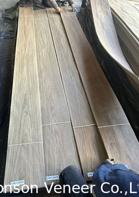 Crown Cut American Walnut Veneer Natural AA Grade Ketebalan 0,42mm Warna ringan